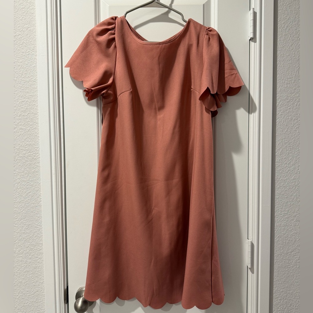 SHEIN Pink A-line Puff Sleeve Mini Dress